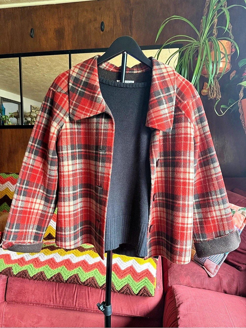 Pendleton Red Plaid Merino Wool Blend Jacket Women’s Small